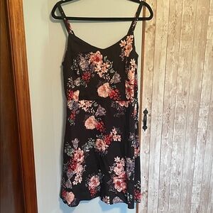 Maurices Elegant Black flowered dress